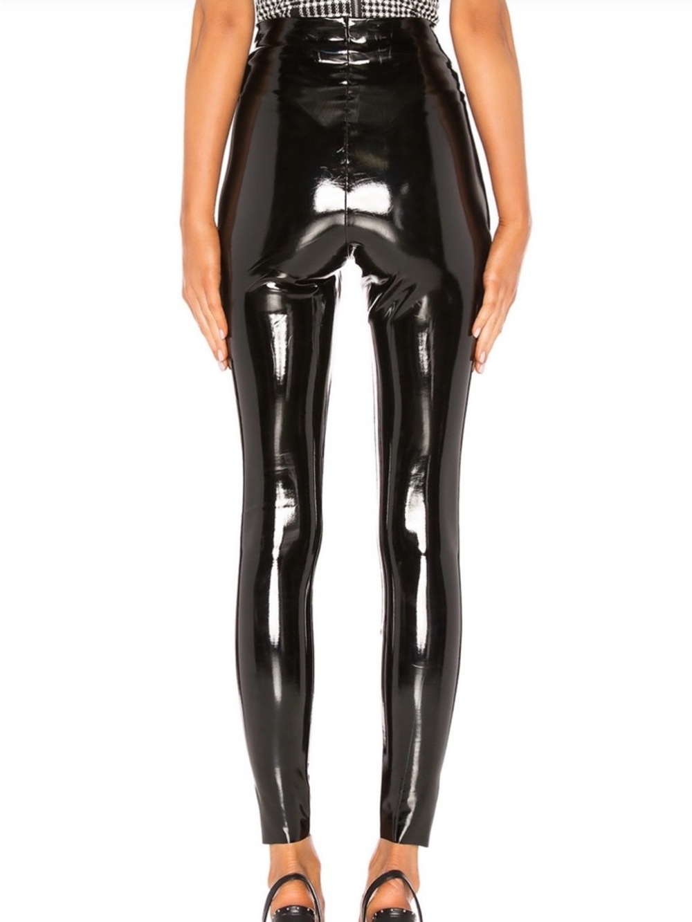 Commando Black Patent High-Waist Leggings - Picture 3 of 6